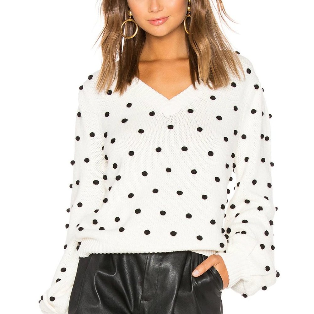 Majorelle Polka Dot Sweater Revolve